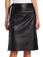 Vetements Leather Wrap Skirt
