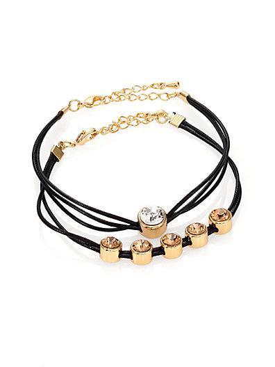 Abs By Allen Schwartz Jewelry Jeweled Cord Bracelet Set