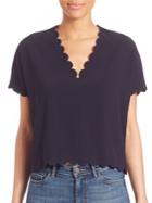 M.i.h Jeans Scalloped Trim Top