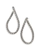 John Hardy Classic Chain Sterling Silver Twisted Hoop Earrings/2