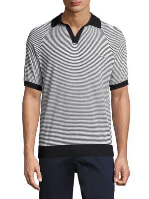 G/fore Striped Johnny Collar Polo