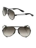 Givenchy 65mm Interchangeable Aviator Sunglasses