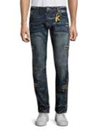 Robin's Jeans Embroidered Straight-fit Jeans