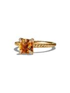 David Yurman Chatelaine Ring With Gemstone And Diamonds In 18k Gold