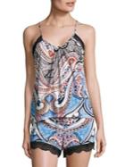 In Bloom Surrealistic Camisole And Shorts Set