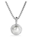 David Yurman Petite Cerise Pendant With Pearl And Diamonds On Chain