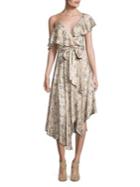 Zimmermann Stranded Silk Floral-print Wrap Dress