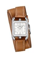 Hermes Cape Cod Pm Stainless Steel & Leather Double Tour Strap Watch