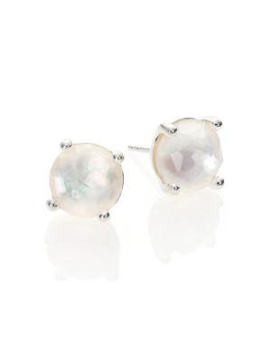 Ippolita Rock Candy Mother-of-pearl, Clear Quartz & Sterling Silver Mini Stud Earrings
