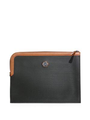 Dunhill Striped Leather Clutch