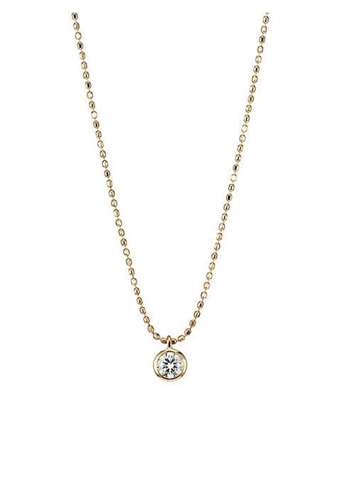 Ginette Ny Lonely Diamond Pendant Necklace