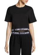 Opening Ceremony Cropped Cotton Logo Tee