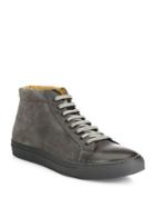 Saks Fifth Avenue Collection Mix Media Leather High-top Sneakers