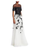 Ahluwalia Floral Embroidered A-line Gown