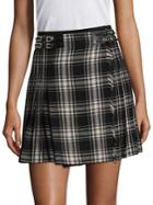 The Kooples Pleated Checked Skirt