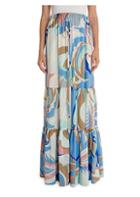 Emilio Pucci Tiered Printed Maxi Skirt