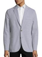 Eleventy Cotton Pique Laser-cut Jersey Jacket