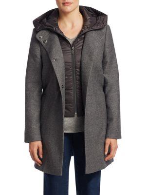 Basler, Plus Size Snap Hooded Coat