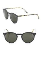 Oliver Peoples Elias 49mm Patterned Round Sunglasses