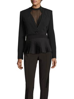 Yigal Azrouel Pleated Belted Blazer
