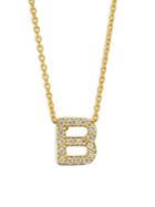 Roberto Coin Diamond & 18k Yellow Gold Letter B Necklace