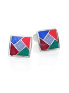 David Donahue Multicolored Sterling Silver Cuff Links