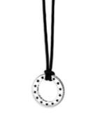 King Baby Studio Sterling Silver Leather Coin Edge Pendant Necklace