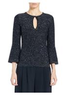 Carolina Herrera Lurex Knit Bell-sleeve Sweater