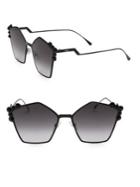 Fendi 57mm Embellished Pentagon Sunglasses