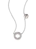 Marli Astrid Diamond & 18k White Gold M+m Circle Necklace