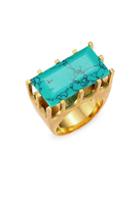 Dean Davidson Turquoise & 22k Goldplated Castle Ring