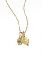 Temple St. Clair Rock Crystal & 18k Yellow Gold Charm Necklace