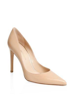 Stuart Weitzman Curvia Leather Pumps