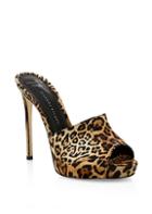 Giuseppe Zanotti Leopard Silk Platform Sandals