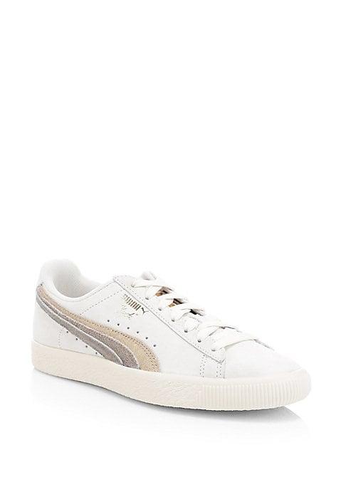 Puma Clyde Metallic Leather Sneakers