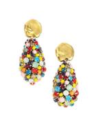 Lizzie Fortunato Roman Holiday 18k Goldplated & Gemstone Cluster Drop Earrings