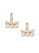Majorica Brooke Three-pearl Bar Earrings
