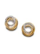 Marco Bicego Jaipur Link Diamond & 18k Yellow Gold Stud Earrings