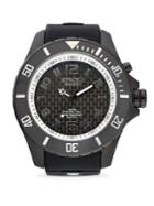 Kyboe Stainless Steel Textured Dial Silicone Strap Watch