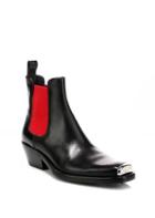 Calvin Klein 205w39nyc Western Claire Leather Block Heel Boots