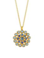 Gurhan Juju Opal And Blue Topaz Evil Eye 22k And 24k Gold Pendant Necklace