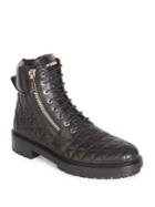 Balmain Quilt Zip Leather Boots