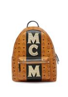 Mcm Medium Stark Studded Logo Backpack