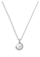 Majorica Sterling Silver & 12mm White Pearl Pendant Necklace