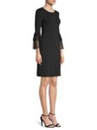 Michael Kors Collection Lace Bell Sleeve Jersey Cocktail Dress
