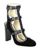 Jimmy Choo Hensley Studded Suede & Leather Pumps
