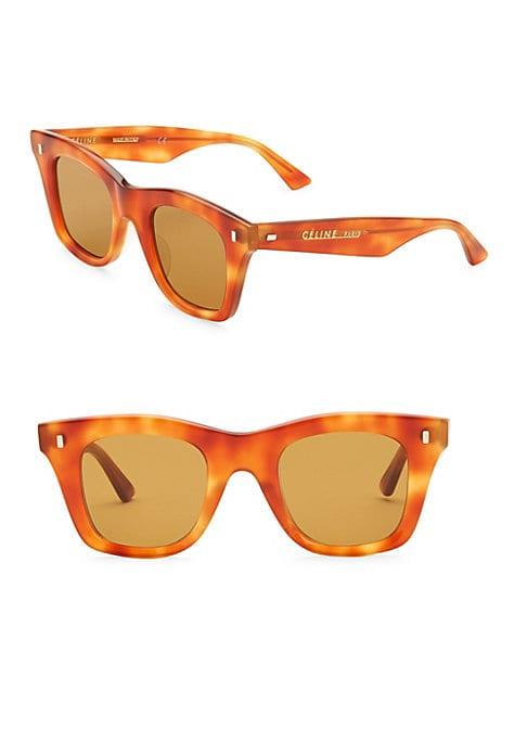 Celine Square Tortoise-shell Print Sunglasses