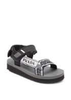 Prada Nastro Jacquard Buckle Platform Sandals