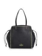 Valentino Rockstud Cinched Leather Tote