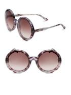 Bottega Veneta Timeless Elegance 61mm Round Sunglasses